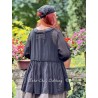 tunic JACINTHE Black cotton voile Les Ours - 4