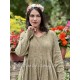 dress 55876 VANDA Dark ecru striped linen Ewa i Walla - 2