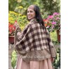 cape HOYA Large checks and Houndstooth woolly cotton Les Ours - 3