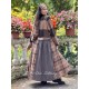 dress LOUISE Macaroon checkered cotton and Black linen patchwork Les Ours - 6