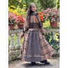 dress LOUISE Macaroon checkered cotton and Black linen patchwork Les Ours - 6