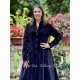 coat 66756 MAJROS Black velvet Ewa i Walla - 9