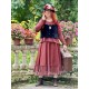 skirt 22253 PIRJO Burgundy hard voile and embroidered fishnet Ewa i Walla - 17