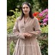 coat 66756 MAJROS Taupe velvet Ewa i Walla - 22