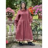 dress 55866 LISE-LOTT Burgundy double cotton Ewa i Walla - 1