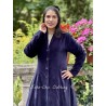 coat 66756 MAJROS Midnight blue velvet Ewa i Walla - 4