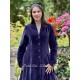 coat 66756 MAJROS Midnight blue velvet Ewa i Walla - 3