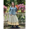 skirt 22253 PIRJO Ecru hard voile and embroidered fishnet Ewa i Walla - 8