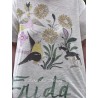 T-shirt Flight Flowers Frida in True Magnolia Pearl - 15