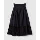 skirt 22248 NANNA Black cotton-wool and velvet Ewa i Walla - 6