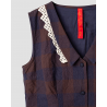 vest 33384 ZALINA Red and Blue checkered cotton-wool Ewa i Walla - 19