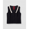 gilet 33384 ZALINA coton laineux Noir Ewa i Walla - 10