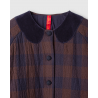 coat 66765 SAMIRA Red and Blue checkered cotton-wool Ewa i Walla - 16