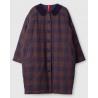 coat 66765 SAMIRA Red and Blue checkered cotton-wool Ewa i Walla - 13