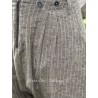 harem pants 11414 MERJA Dark ecru striped linen Ewa i Walla - 14