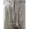 harem pants 11414 MERJA Dark ecru striped linen Ewa i Walla - 15