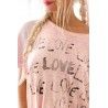 T-shirt Love Amor in Lychee Blossom Magnolia Pearl - 9