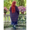 coat 66765 SAMIRA Red and Blue checkered cotton-wool Ewa i Walla - 11