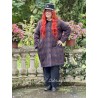 coat 66765 SAMIRA Red and Blue checkered cotton-wool Ewa i Walla - 5