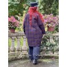 coat 66765 SAMIRA Red and Blue checkered cotton-wool Ewa i Walla - 7