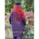 coat 66765 SAMIRA Red and Blue checkered cotton-wool Ewa i Walla - 4