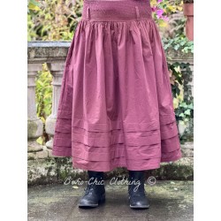 skirt 22238 DANIELA Burgundy cotton Ewa i Walla - 1