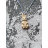 Necklace Bone Rabbit in Aged Magnolia Pearl - 1