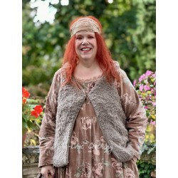 vest MAURICE icy brown fluffy wool