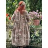 dress MUGUET Macaroon with pink flowers velvet Les Ours - 6