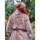 manteau COSMOS velours Macaron à fleurs roses Les Ours - 9