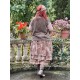 skirt LOUMI Macaroon with pink flowers velvet Les Ours - 5