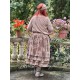 skirt LOUMI Macaroon with pink flowers velvet Les Ours - 7