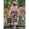 skirt LOUMI Chocolate with pink flowers velvet Les Ours - 8