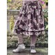 skirt LOUMI Chocolate with pink flowers velvet Les Ours - 2