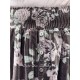 skirt LOUMI Chocolate with pink flowers velvet Les Ours - 12