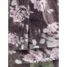 skirt LOUMI Chocolate with pink flowers velvet Les Ours - 13