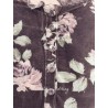 dress MUGUET Chocolate with pink flowers velvet Les Ours - 21