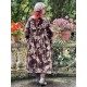 dress MUGUET Chocolate with pink flowers velvet Les Ours - 6