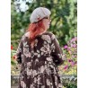 dress MUGUET Chocolate with pink flowers velvet Les Ours - 8