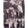 dress MUGUET Chocolate with pink flowers velvet Les Ours - 22