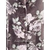 manteau COSMOS velours Chocolat à fleurs roses Les Ours - 16