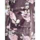 coat COSMOS Chocolate with pink flowers velvet Les Ours - 17