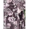 coat COSMOS Chocolate with pink flowers velvet Les Ours - 18