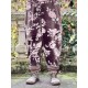 pantalon GASTON velours Chocolat à fleurs roses Les Ours - 1