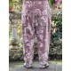 pants GASTON Macaroon with pink flowers velvet Les Ours - 3