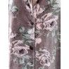 jacket MAUVE Macaroon with pink flowers velvet Les Ours - 8