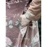 jacket MAUVE Macaroon with pink flowers velvet Les Ours - 9