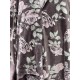 jacket MAUVE Chocolate with pink flowers velvet Les Ours - 8