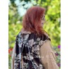 robe courte PENSEE velours Chocolat à fleurs roses Les Ours - 5