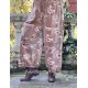 pants GUS Macaroon with pink flowers velvet